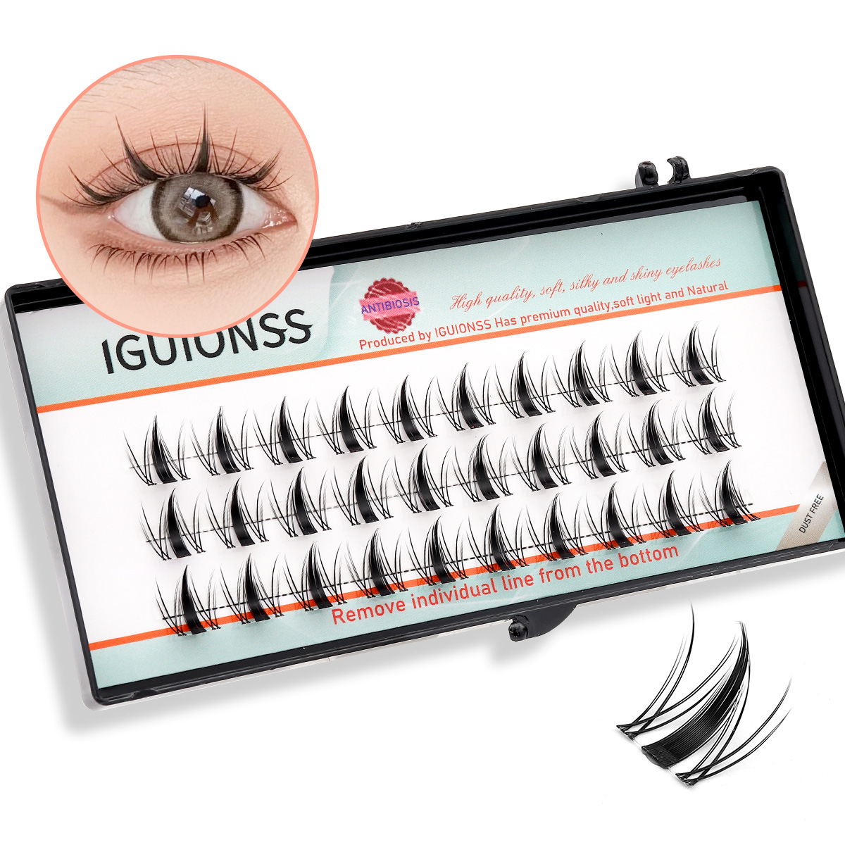 Eyelash Extension Wet Look - Wispy Lash Clusters DIY Lash Extensions