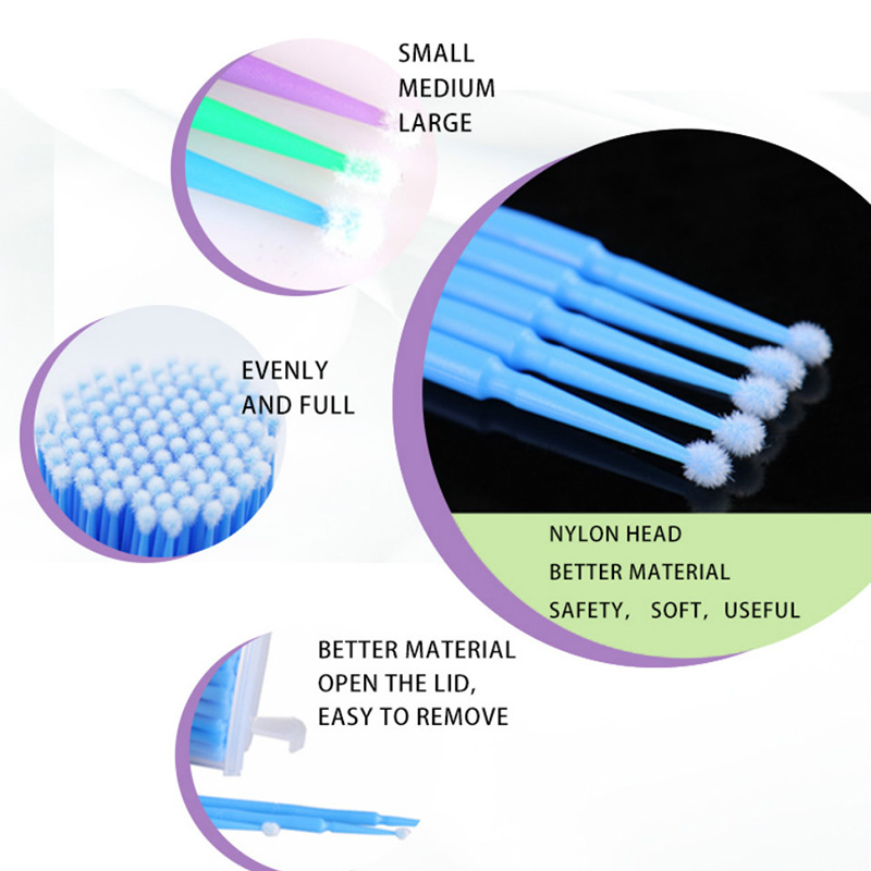 500pcs Eyelash Extension Clean - Micro Brush Applicator recension och pris