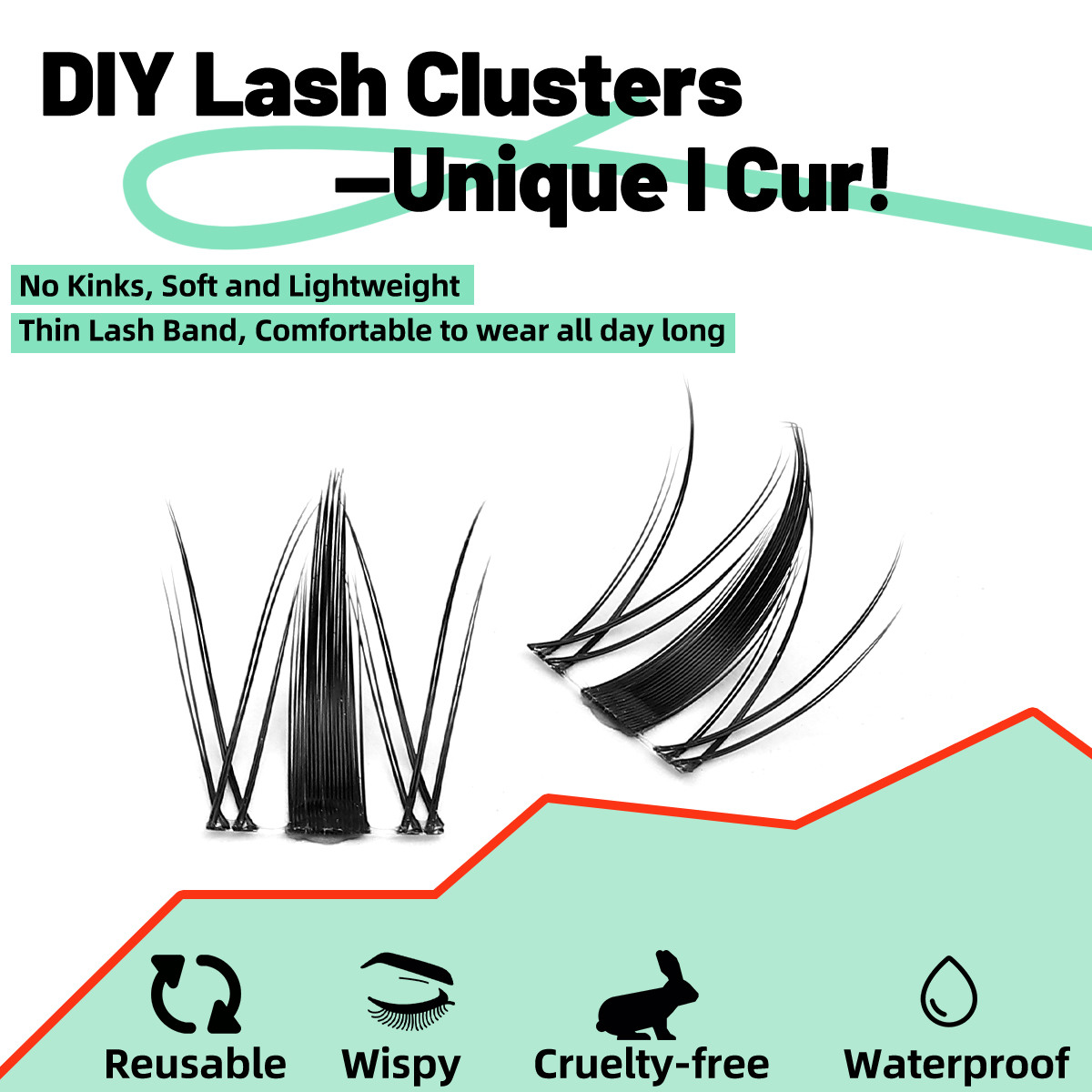 Wispy Lash Clusters DIY Lash E - Eyelash Extension Wet Look recension och pris