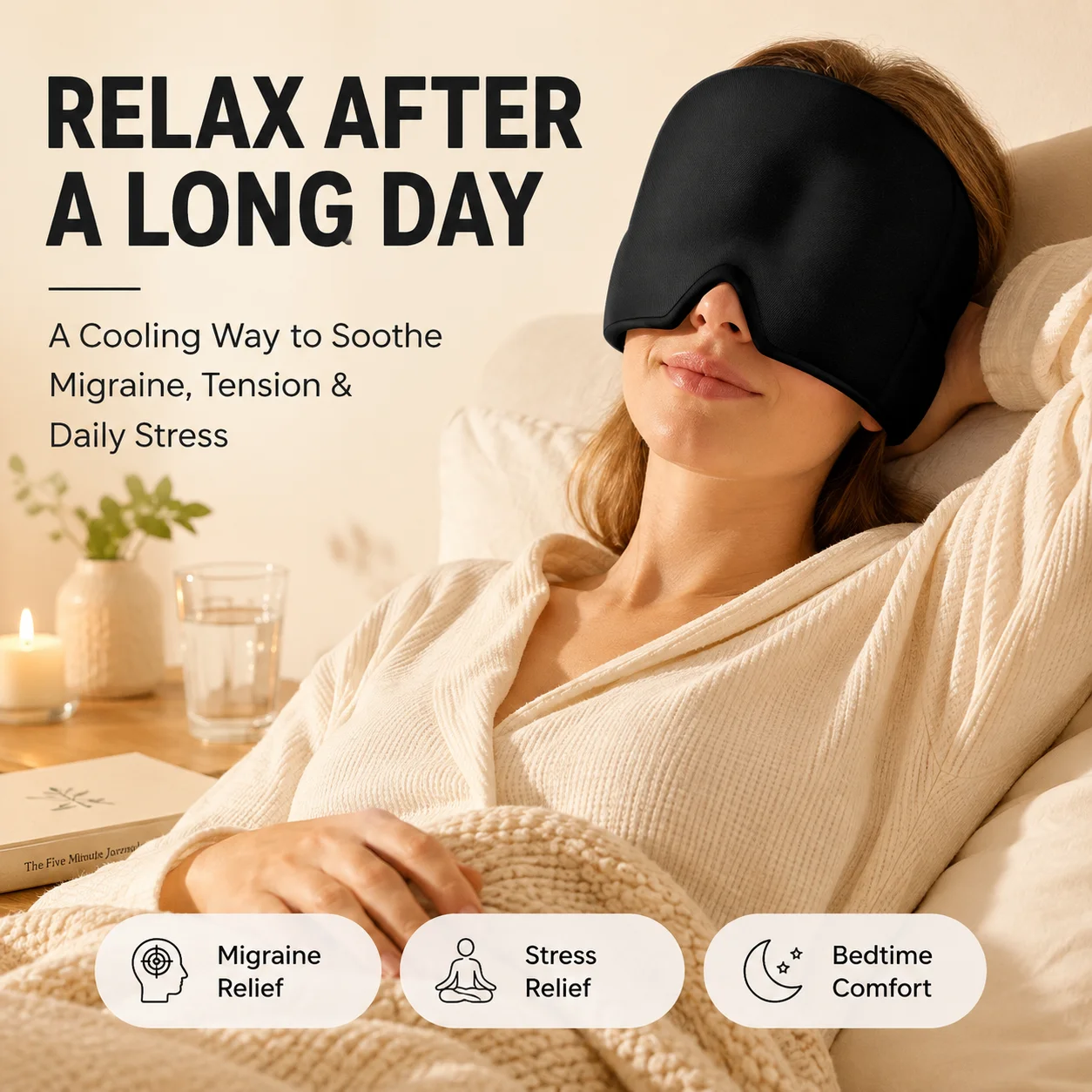 Migraine Relief Ice Head Wrap  - Under Eye Gel recension och pris