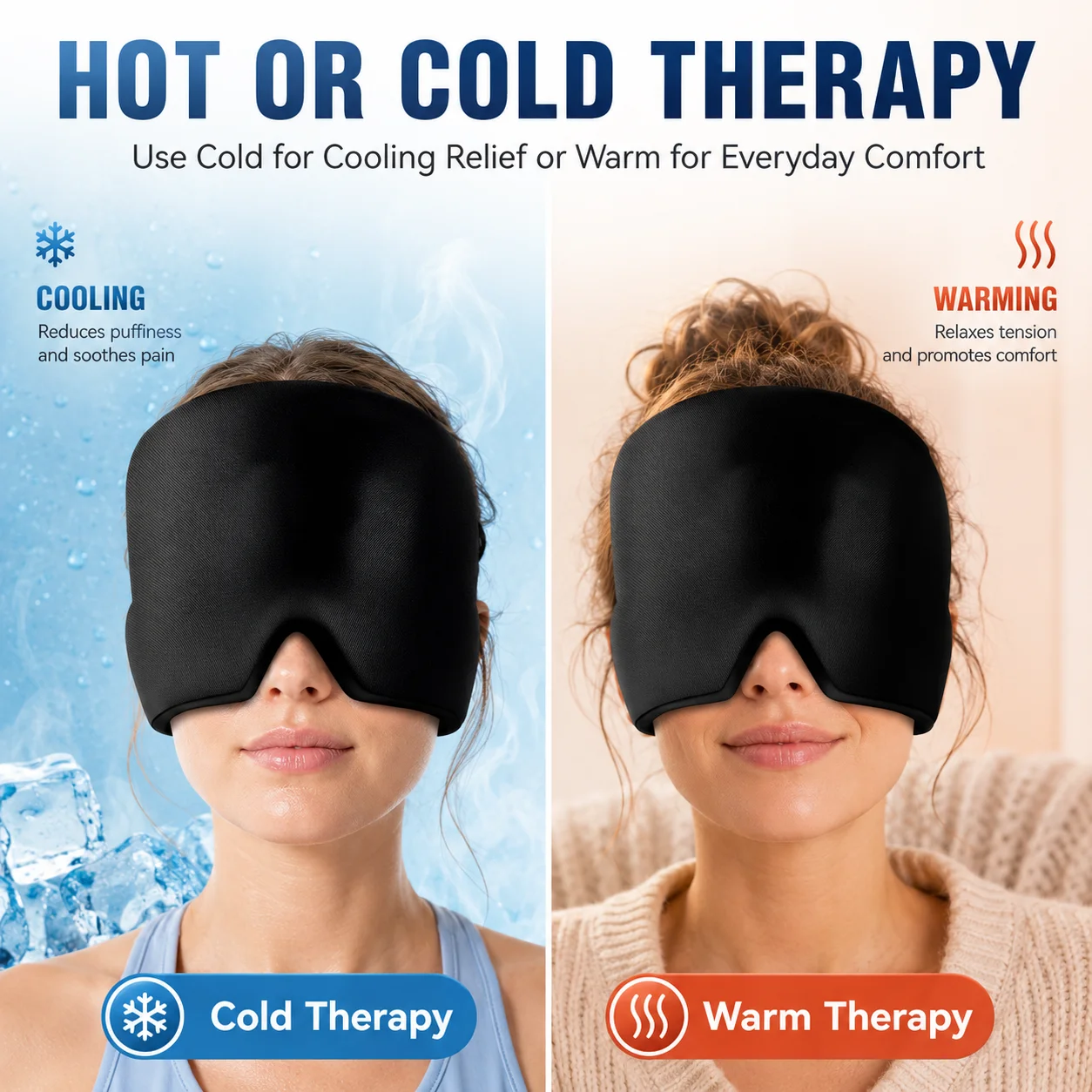 Migraine Relief Ice Head Wrap  - Under Eye Gel recension och pris