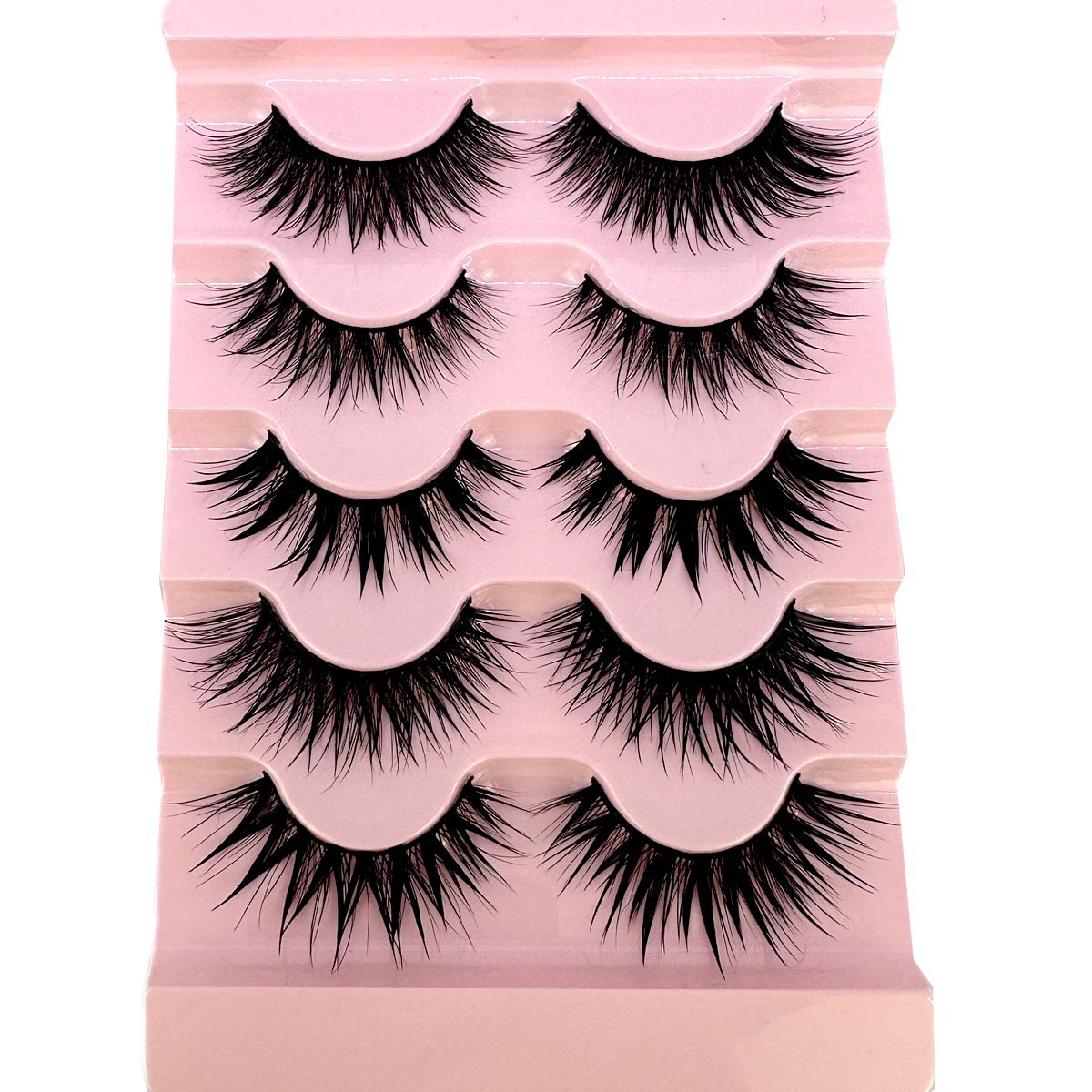 NEW 5 Pairs Lashes Manga Lashe - Eyelash Extension Wet Look recension och pris