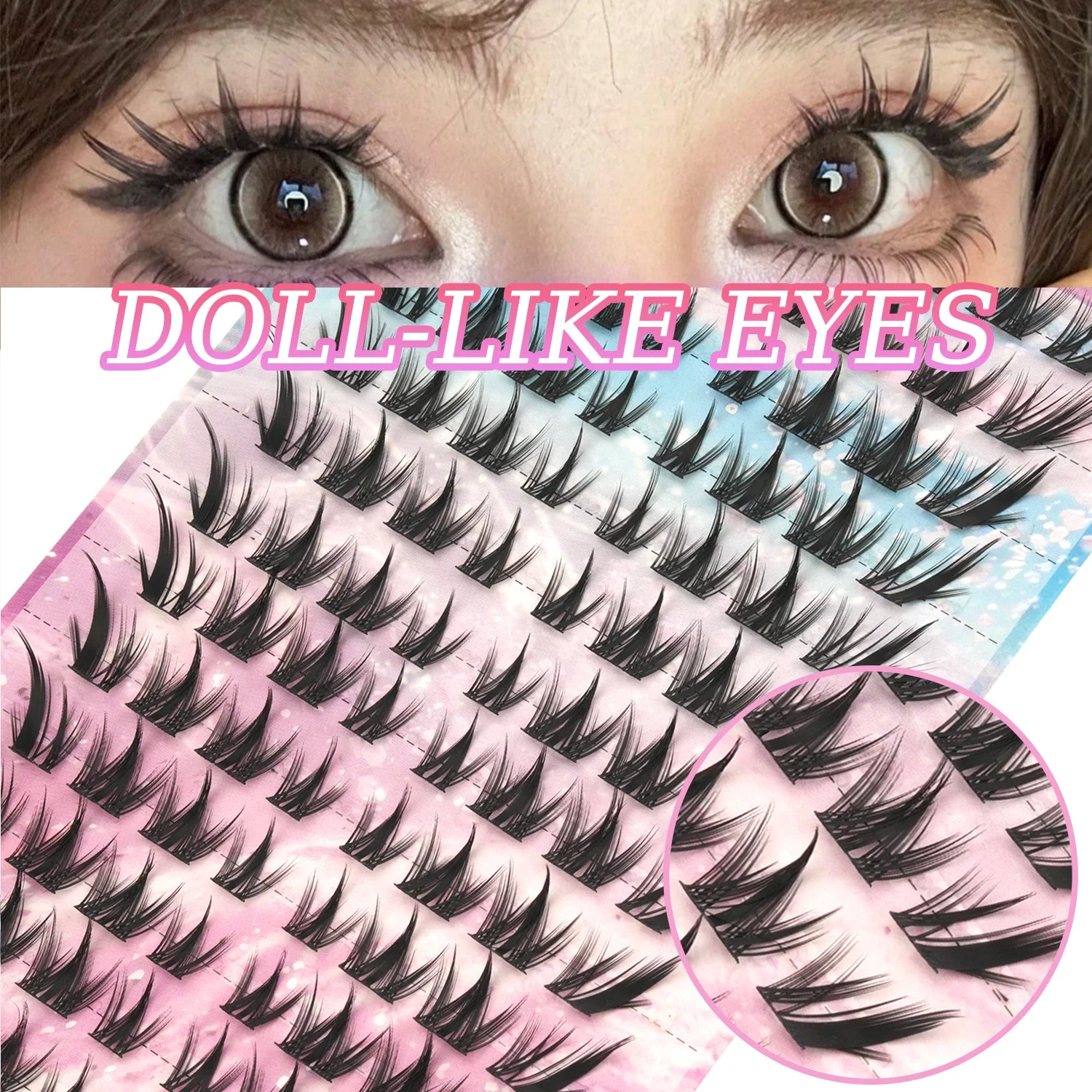 156 PCS D Curl Manga Doll Eye  - Eyelash Extension Individual recension och pris